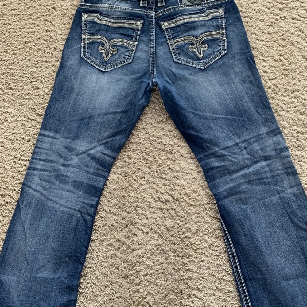 Mens Rock Revival Jeans - Terry - Relaxed Straight